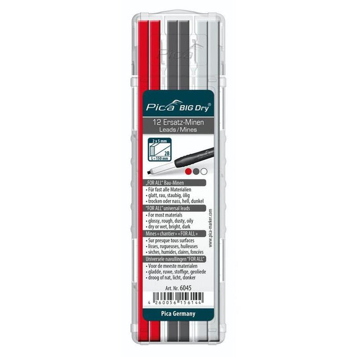 Pica Big Dry Refills For All Red/Graphite/White