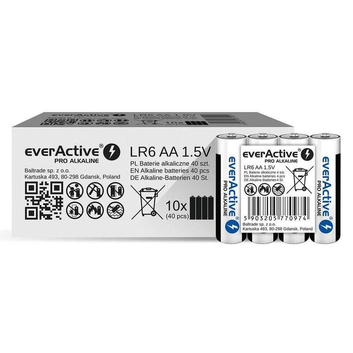 Pilas Alcalinas Everactive Pro Alkaline Lr6 Aa - 4 Piezas