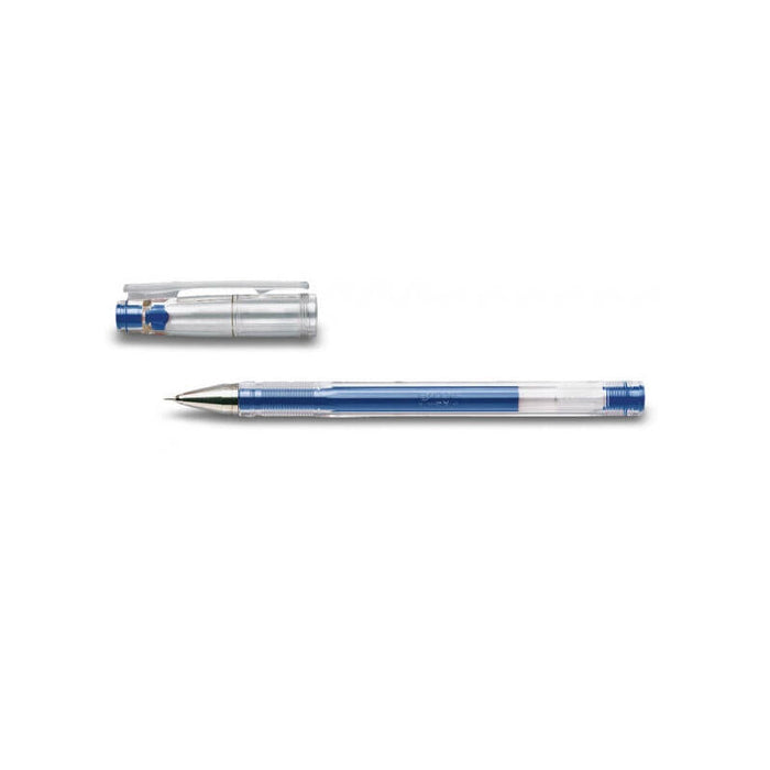 Pilot Boligrafo Tinta Gel Para Escritura Fina Y Precisa Con Cuerpo En Plastico Transparente , Azul