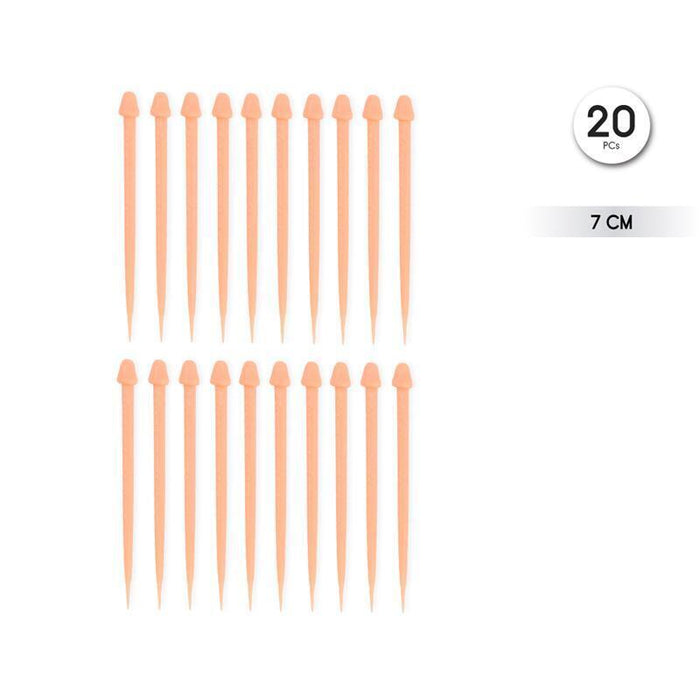 Pinchos Forma De Pene 20 Unidades