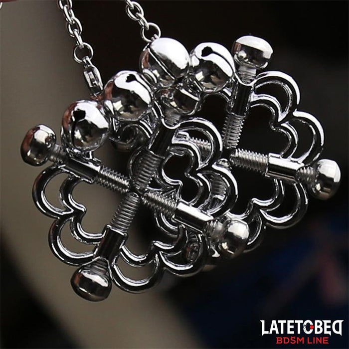 Pinzas De Metal Para Pezones Cadena Y Cascabeles