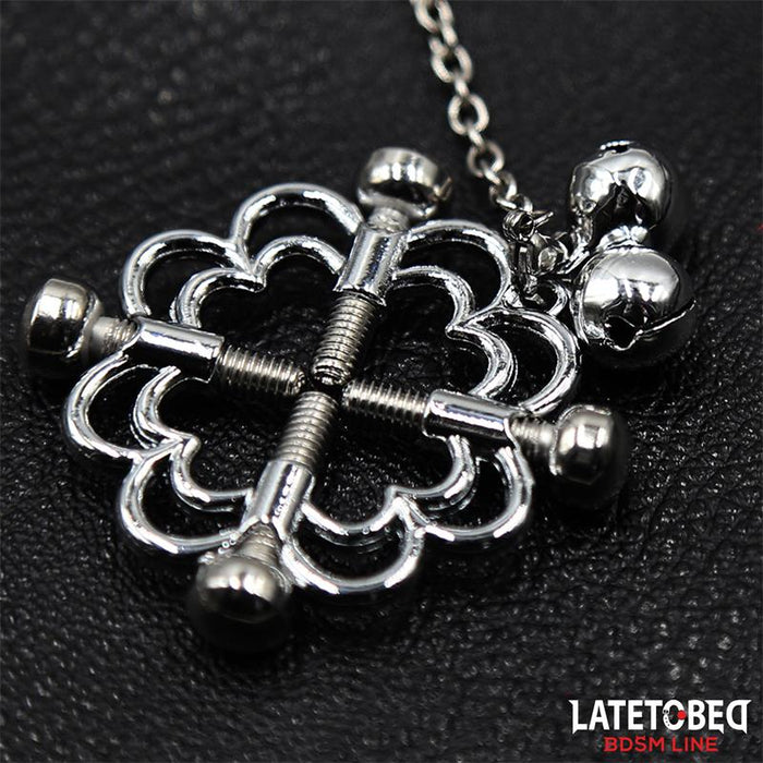 Pinzas De Metal Para Pezones Cadena Y Cascabeles
