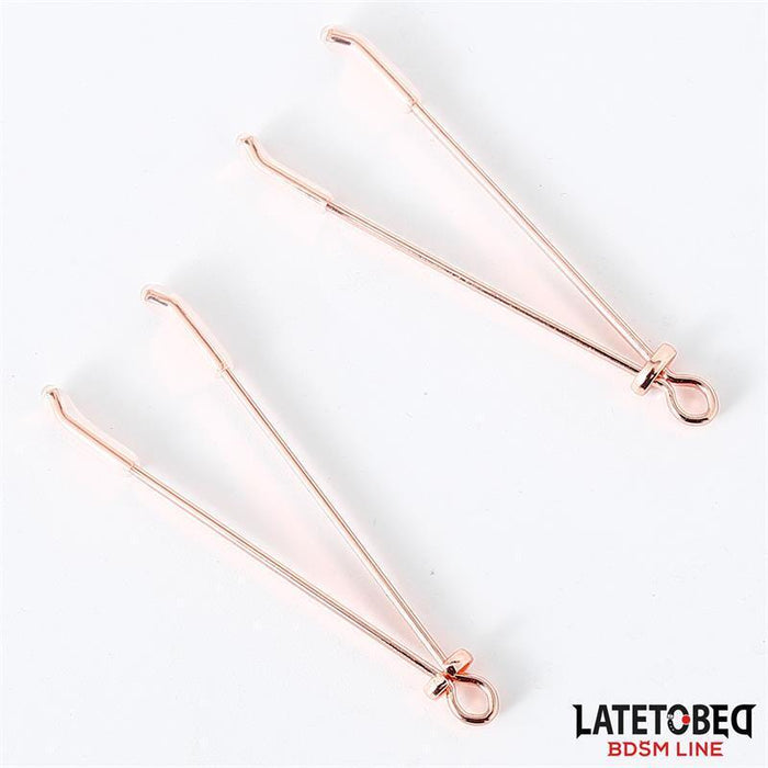 Pinzas Para Pezones Color Oro Rosa