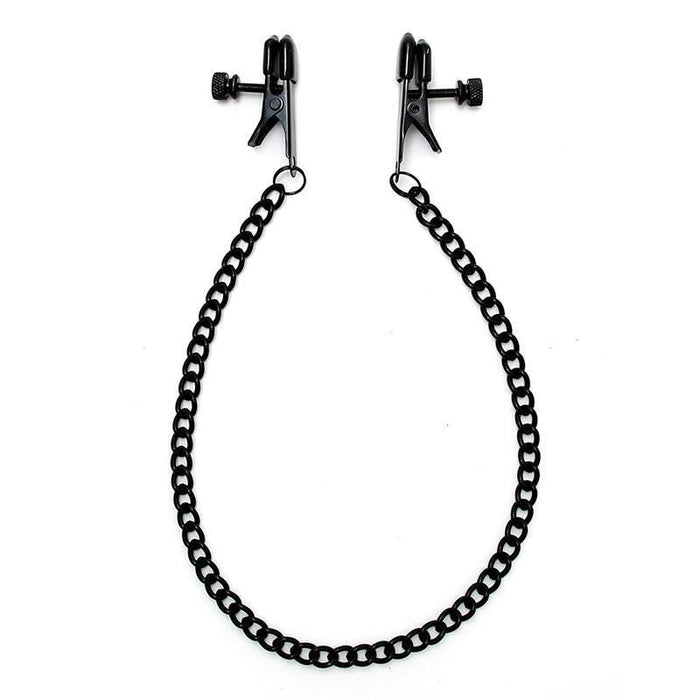 Pinzas Para Pezones Con Cadena Color Negro