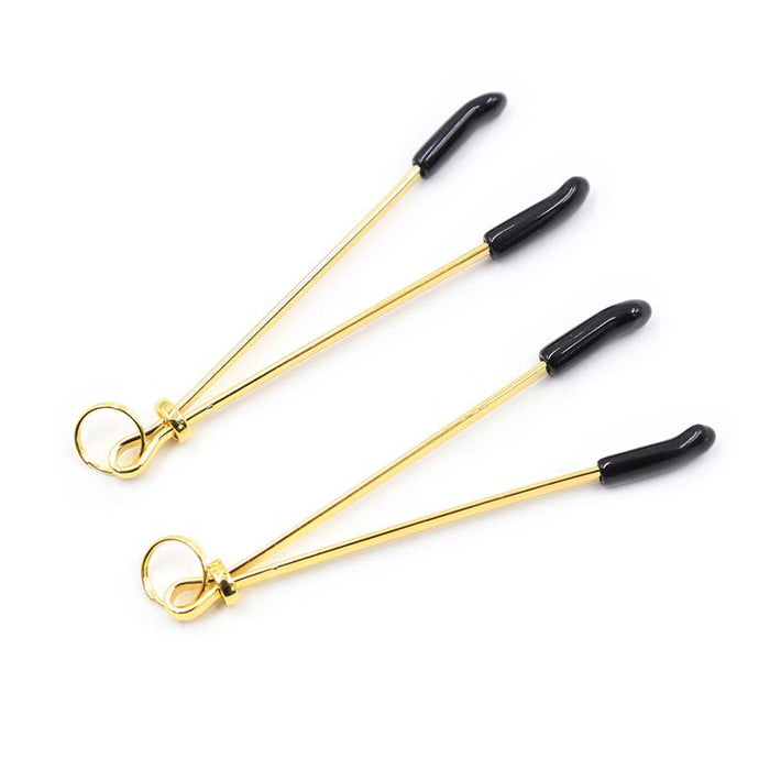 Pinzas Para Pezones Metal Negro/Dorado