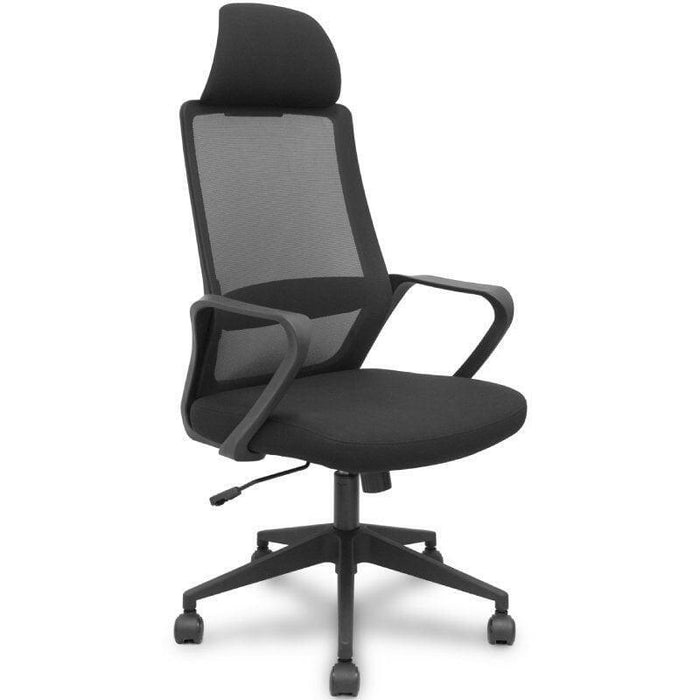 Piqueras Y Crespo Forol Silla Pro534 Negra Respaldo Malla Negro Asiento Tela Negro Base Piramidal Negra Ruedas Nailon