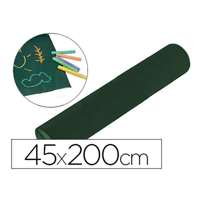 Pizarra Liderpapel Rollo Adhesivo 45x200cm Para Tiza Colores Surtidos