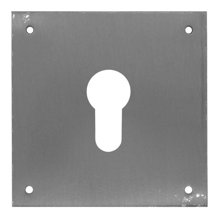Placa Bocallave, Pera, Modelo Plp13, De Acero Inoxidable Con Acabado Inox, 80 X 80 Mm