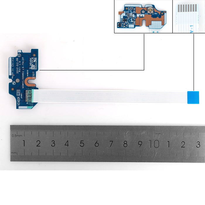 Placa De Botón De Encendido Con Cable Para Portátil Acer V3-571G V3-531G E1-531 E1-521 Línea Corta