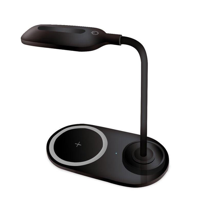 Platinet Lampara De Mesa Led + Cargador Inalambrico Negro