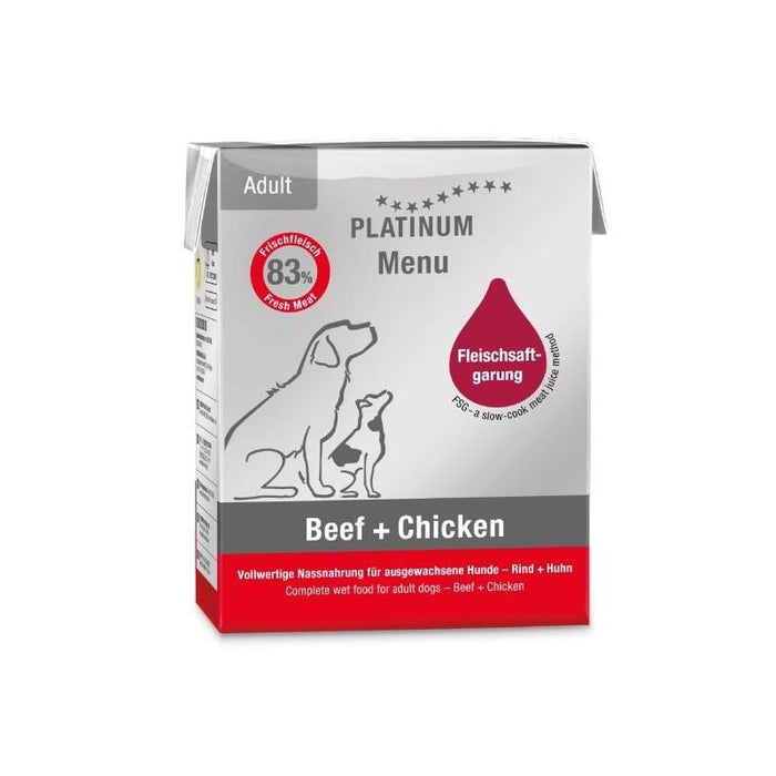 Platinum Menu Adult Beef+Chicken - Comida Húmeda Para Perros - 375g