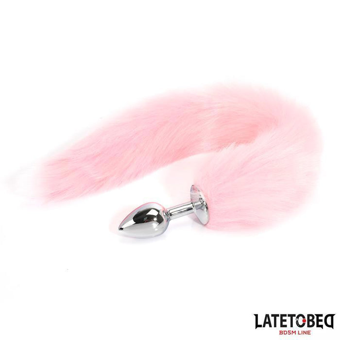 Plug Anal Con Cola Rosa 40 Cm