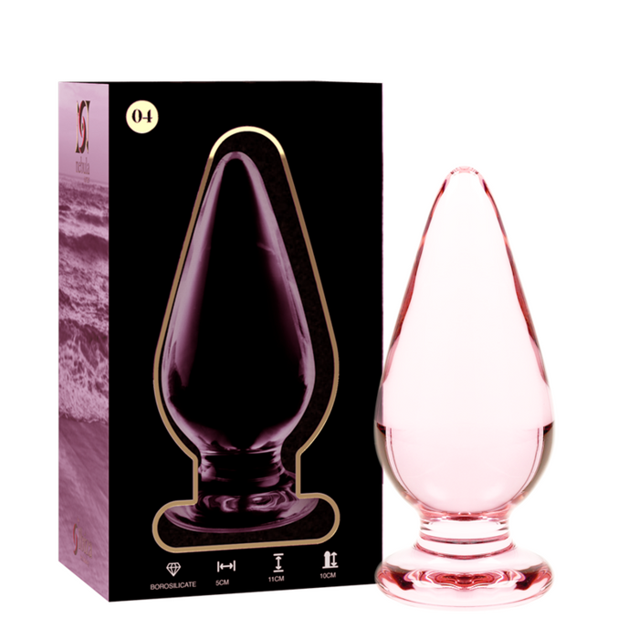 Plug Cristal Nebula Series By Ibiza - Modelo 4  Borosilicato 11 X 5 Cm Rosa
