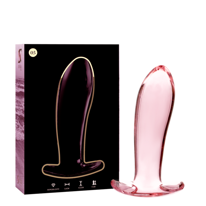 Plug Cristal Nebula Series By Ibiza - Modelo 5  Borosilicato 12.5 X 3.5 Cm Rosa