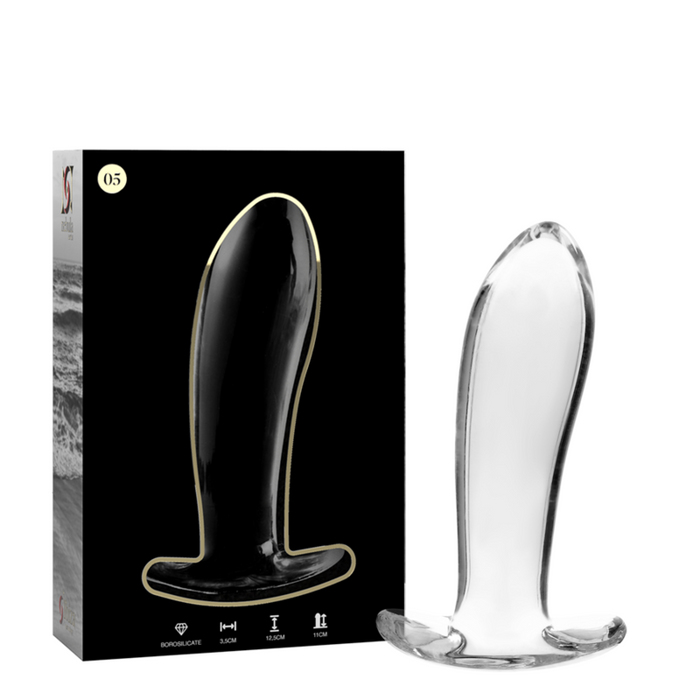 Plug Cristal Nebula Series By Ibiza - Modelo 5  Borosilicato 12.5 X 3.5 Cm Transparente