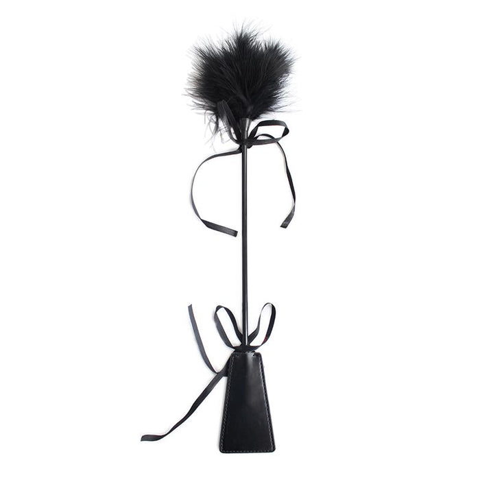 Plumas Estimuladoras Y Fusta 2 En 1 Negro