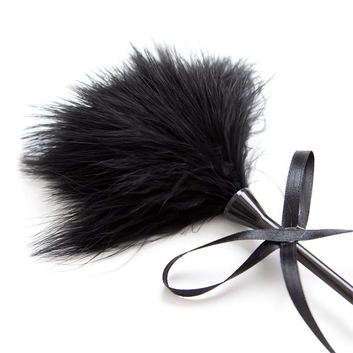 Plumas Estimuladoras Y Fusta 2 En 1 Negro