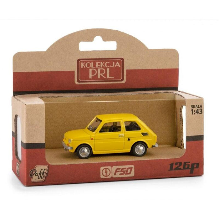 Pojazd Prl Fiat 126p Zólty