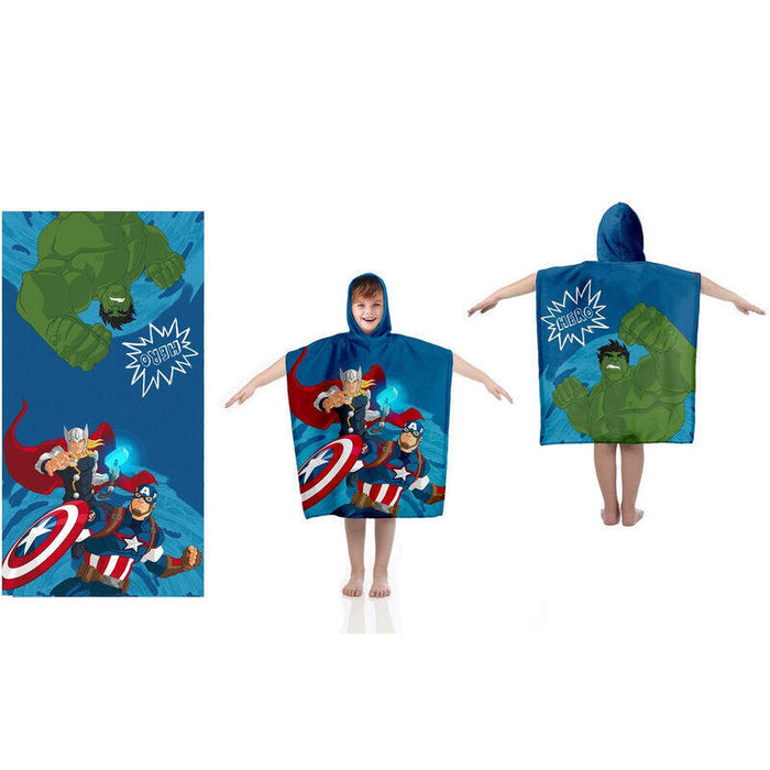 Poncho Toalla Los Vengadores Avengers Marvel Algodon