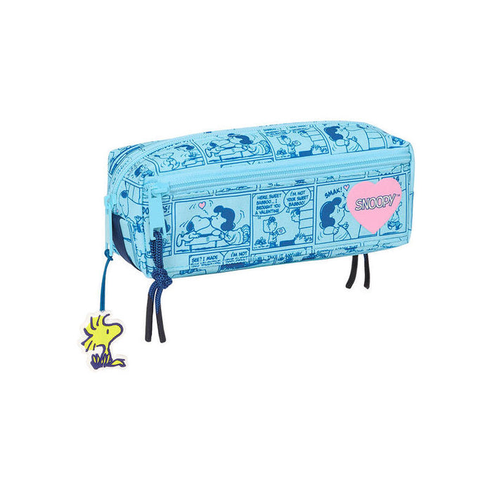 Portatodo Triple Peq. C/Goma Elast. 20cm Snoopy "Love"