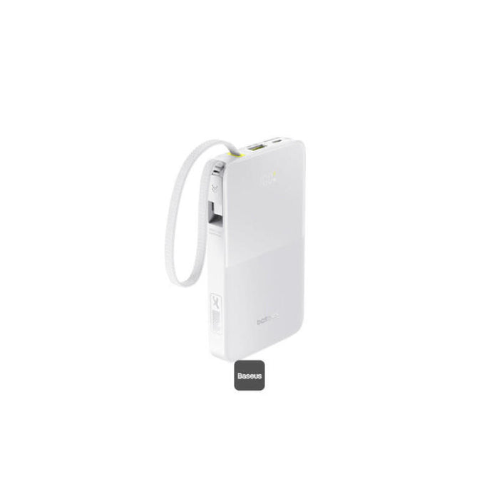 Power Bank  Os-Baseus Enerfill Fp11 10000mah 15w Moon White (Includes Simple Type-C To Type-C Cable 20v/3a 30cm White)