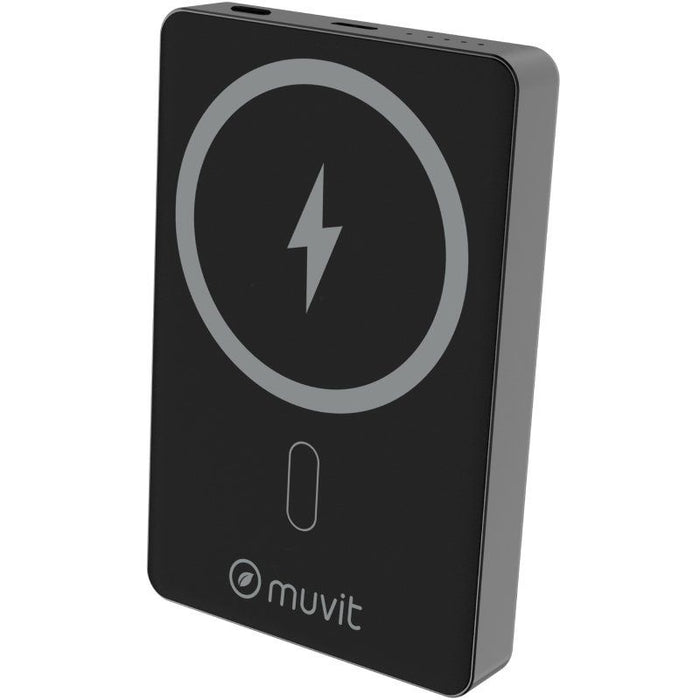 Powerbank 10000mah Muvit For Change Mcchp0010 20w Wireless Negra Incluye Cable Usb Tipo-C