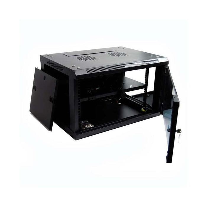 Powergreen Armario Rack Mural 19" 6u 600x600mm + Termostato + 2 Ventiladores + 1 Bandeja Fija