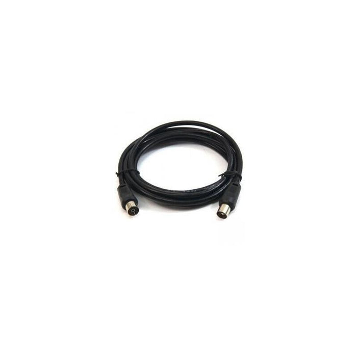 Powergreen Cable Antena Tv 75 Ohm. M/H 1.8 Metros 1.8 M Negro