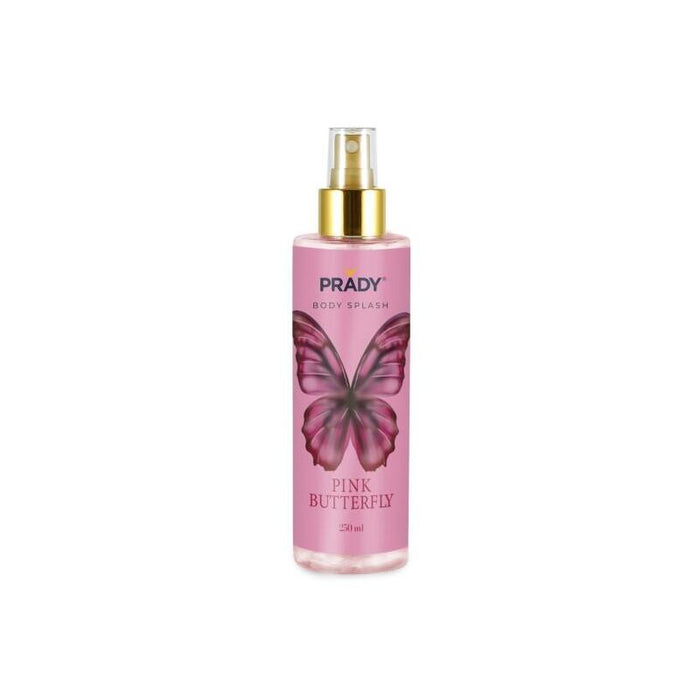 Prady Body Splash Pink Butterfly - Frasco De 250 Ml - Spray Pulverizador