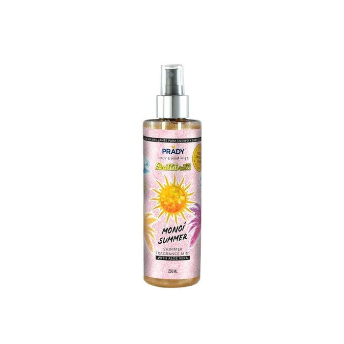 Prady Brilli Brilli Body & Hair Mist Monoi Summer - Frasco De 250 Ml - Spray Pulverizador