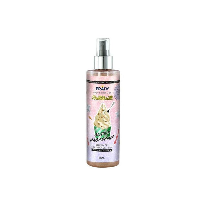 Prady Brilli Brilli Body & Hair Mist Sweet Macadamia - Frasco De 250 Ml - Spray Pulverizador