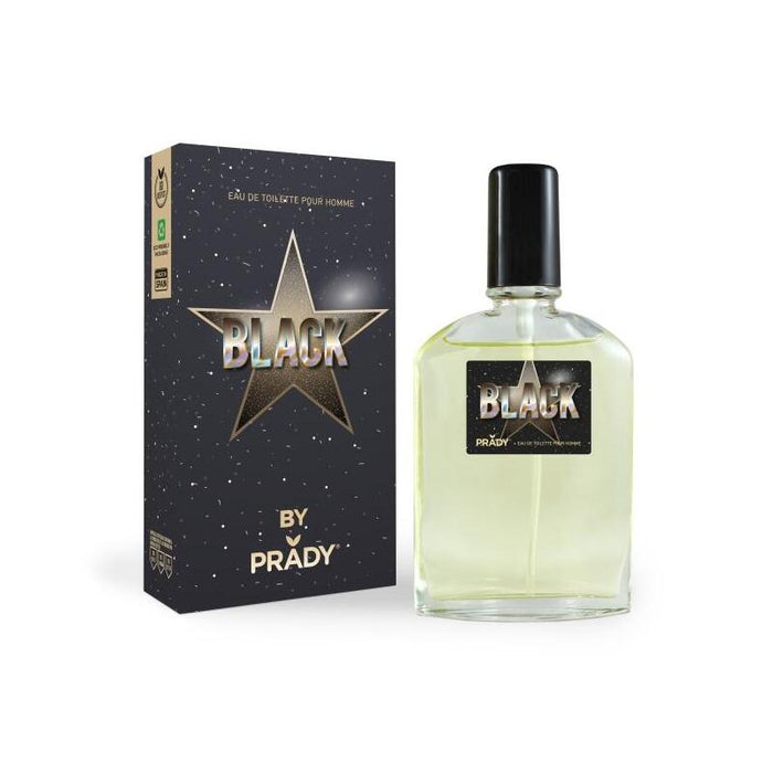 Prady Colonia De Hombre Black - Frasco De 90 Ml - Spray Pulverizador