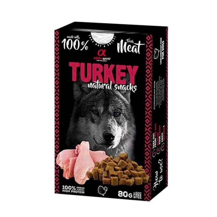Premio Para Perros Alpha Spirit Pavo Natural Snacks  80g