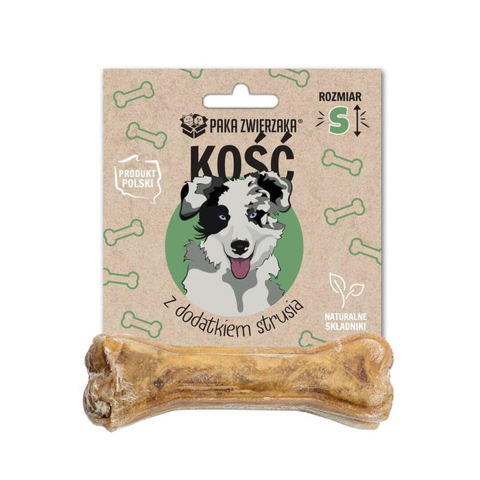 Premio Para Perros Paka Zwierzaka Bone With Added Ostrich S 10 Cm  35g