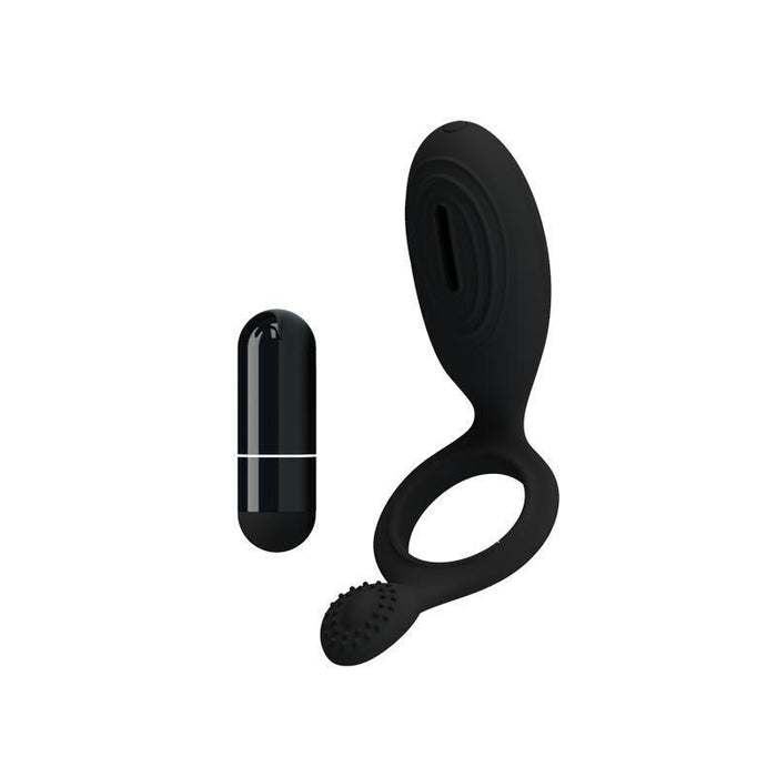 Pretty Love Anillo Vibrador Ethel Color Negro