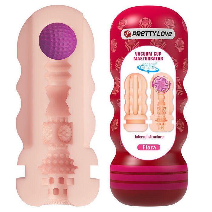 Pretty Love - Flora Masturbador Vagina Con Ventosa Y Texturas Internas