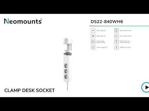EAN 8717371449360 - Neomounts DS22-840WH6 base múltiple 1,4 m 3 salidas AC Interior Blanco