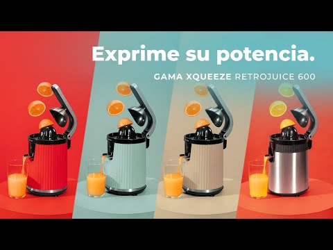 EAN 8435484038997 - Cecotec Xqueeze RetroJuice 600 Exprimidor lenta 600 W Negro, Rojo, Acero inoxidable