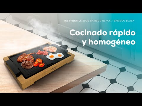 EAN 8435484030588 - Cecotec Tasty&Grill 2000 parrilla de interior 2000 W Bamboo, Negro