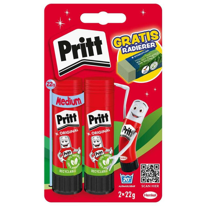 Pritt Klebestift 2*22g + Goma De Borrar Retail