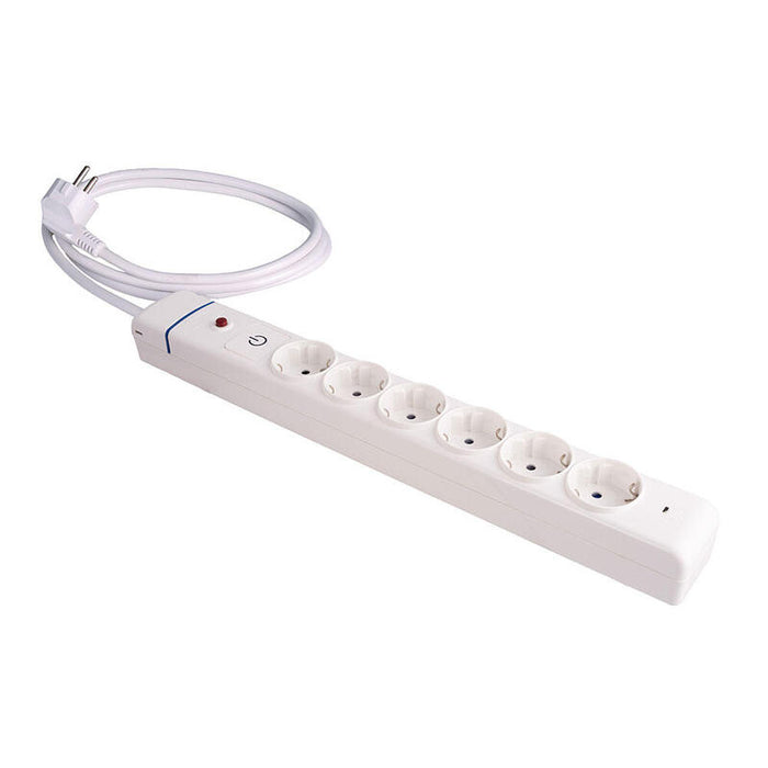 Prolongador Con 6 Tomas 2p+T, 16a 250v. Máx.3680w 850°C Gwt 61ilso Solera