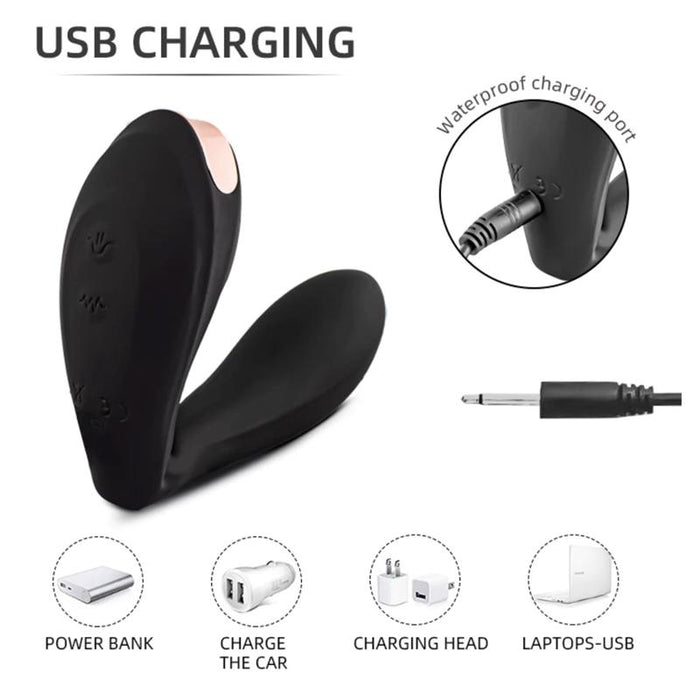 Pulsar Vibrador Con Esqueleto Articulado Silicona Usb