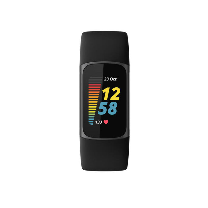 Pulsera Charge 5 Graphite Fitbit Pulsometro Continuo/ 5atm/ Notificaciones/ Monitorizacion Ejercicio Y Sueño/Autonomia 7 Dias/ Gps Integrado/ Nfc