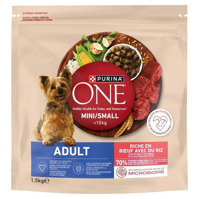 Purina One Mini Dog Adult Beef & Rice 1,5kg