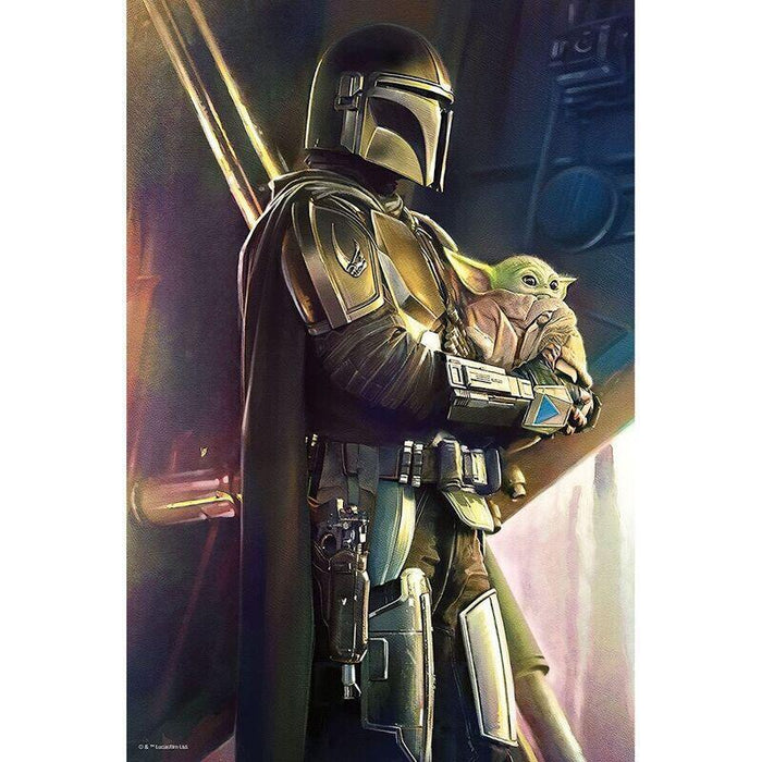 Puzzle Lenticular The Mandalorian Mando Y Grogu 200 Piezas