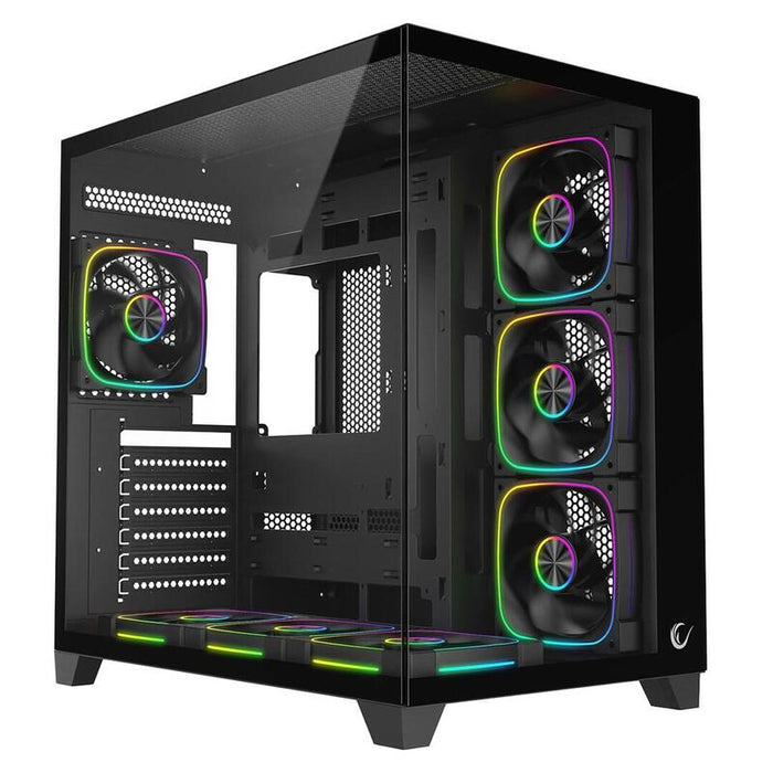 Rampage Carcasa De Pc Con Cristal Templado Negra
