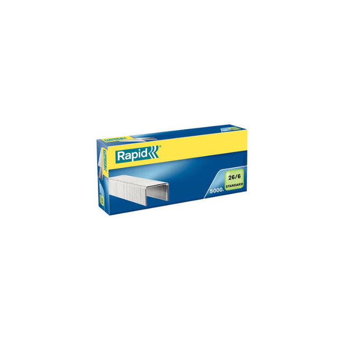 Rapid Grapas Estándar 26/6 Galvanizada Caja De 5000