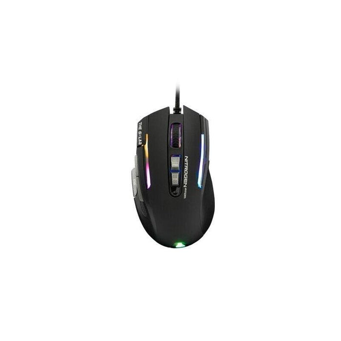 Raton Optico The G-Lab Kult Nitrogen Atom Negro 4800 Dpi/9 Botones Programables/Rgb Kult-Nitrogen-Atom