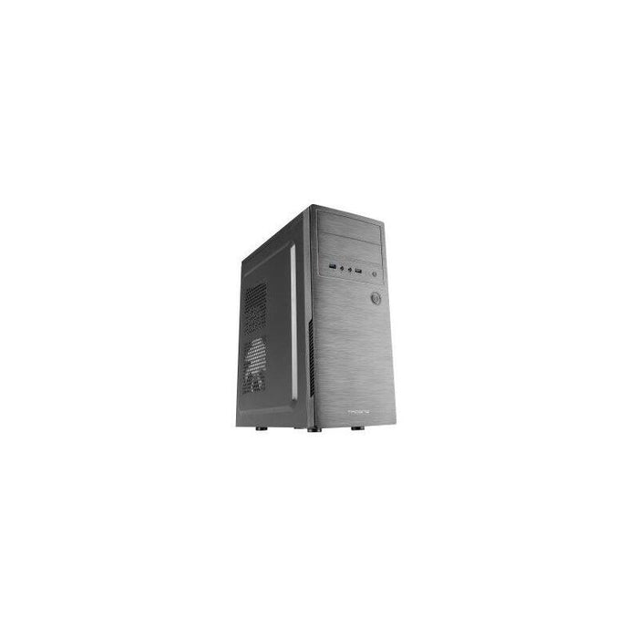 Reacondicionado - (Km0) Caja Atx Tacens Initiox Black Frontal Con Acabado Aluminio Pulido 2xbahia Externa 5.25" 2xusb