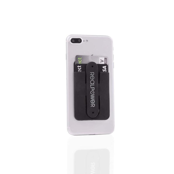 Realpower Smartphoneständer + Smart Wallet (Kartenfach)
